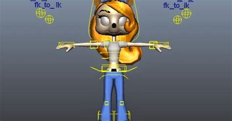 Cartoon girl Rig | free maya rigs