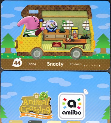 Snooty - Welcome Series #44 Animal Crossing Amiibo Card – Villager Cards