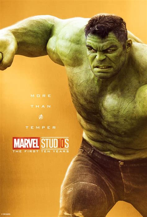 Sasaki Time: Marvel Studios 10th Anniversary Character Poster - Hulk