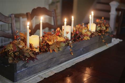 Wooden box Thanksgiving centerpiece - Decoist