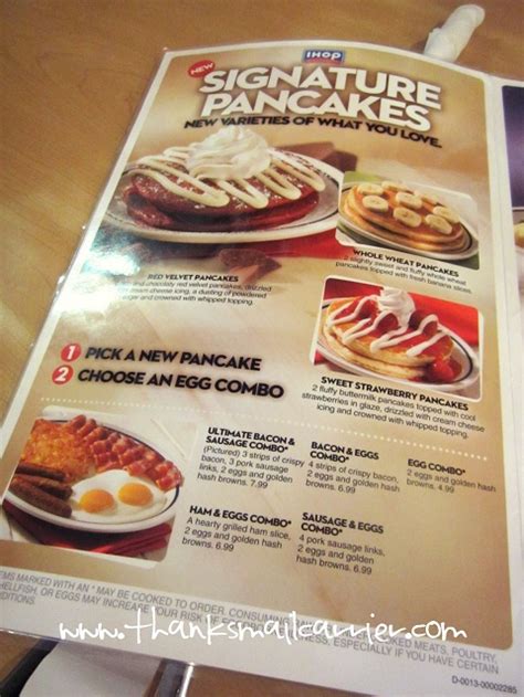 ihop specials and menu