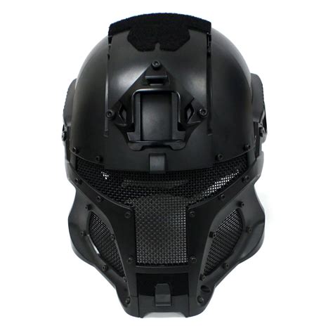 Full Face Airsoft Helmet Black Interstellar Space Battle Trooper ...