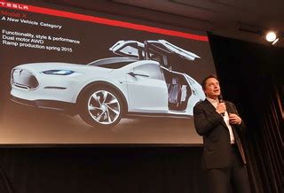 Elon Musk at the Tesla Annual Shareholder Meeting today | Flickr