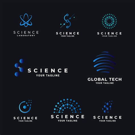 Premium Vector | Science technology logo symbol set