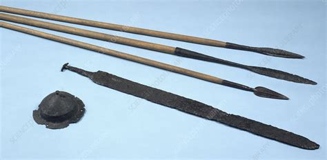 Anglo-Saxon weapons - Stock Image - C045/1928 - Science Photo Library