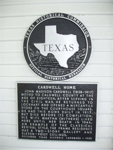 Cardwell Home - TEXAS HISTORICAL MARKERS