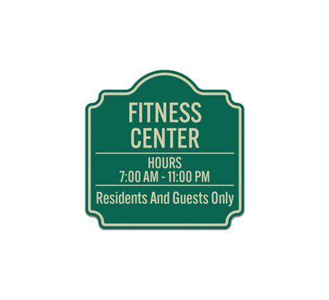 Fitness Center Aluminum Sign (Reflective)