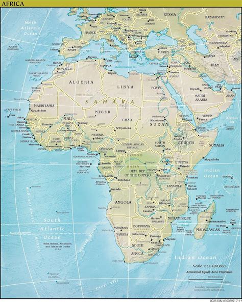 Online Maps: Africa physical map