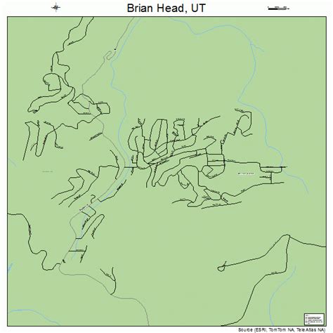 Brian Head Utah Street Map 4908020