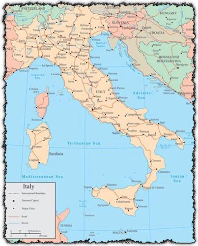 Italy vector map