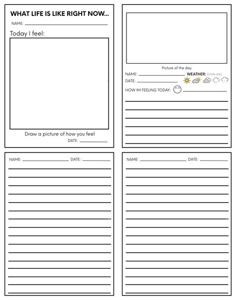 Journal Cover Writing Page - 7 Free PDF Printables | Printablee