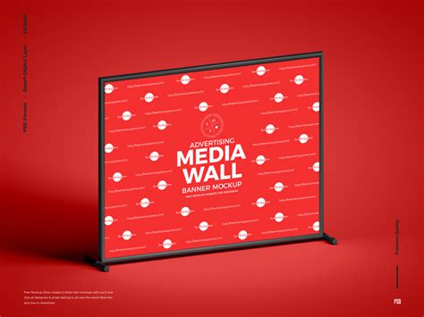 Free Advertising Media Wall Banner Mockup - Free Mockup ZoneFree Mockup ...