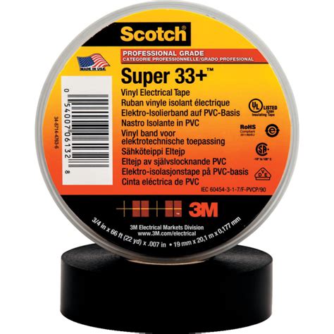 3M Scotch Super 33+ Black Vinyl Electrical Tape - DNI Trinidad