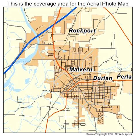 Aerial Photography Map of Malvern, AR Arkansas