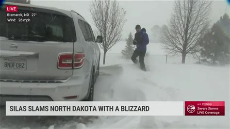 Snow Is Piling-Up from Blizzard in North Dakota - Videos from The ...