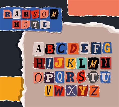 ransom note alphabet font illustration 4959578 Vector Art at Vecteezy