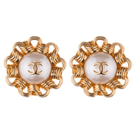 Chanel - Vintage pearl flower CC earrings - 4element