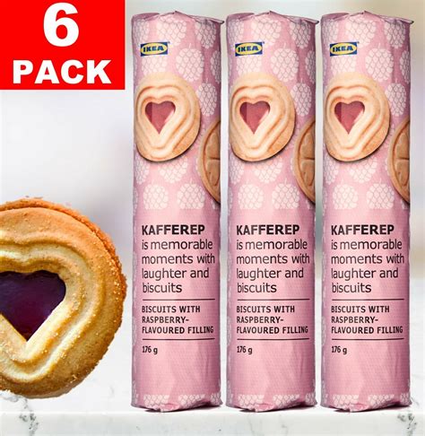 6 PACK IKEA Kafferep Cookies with Raspberry Filling | eBay