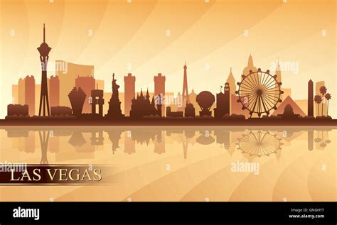 Las Vegas city skyline silhouette background Stock Vector Image & Art - Alamy