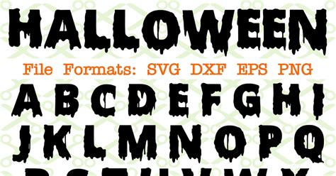 HALLOWEEN SVG FONT-Cricut & Silhouette Files SVG DXF EPS PNG | MONOGRAMSVG.COM by SVG Designs