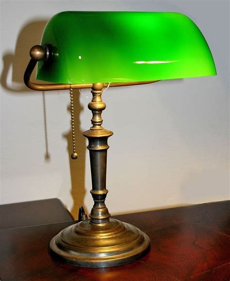 Old Fashioned Green Desk Lamp