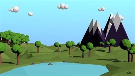 Blender Low Poly Landscape by Etonio99 on DeviantArt