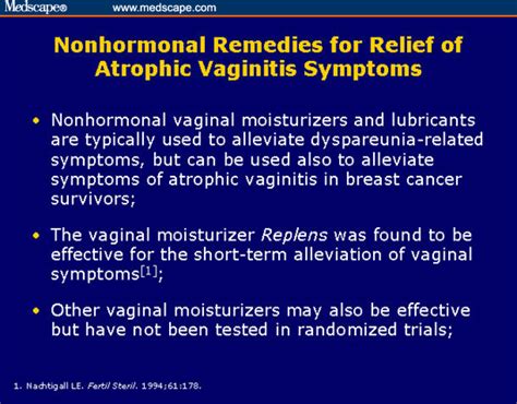 Atrophic Vaginitis and Estrogen Treatment