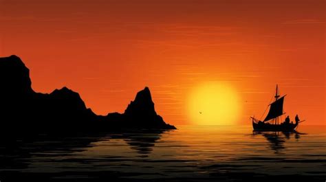 Premium AI Image | sailboat sunset free photo HD background