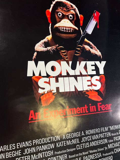 Monkey Shines Movie Poster VHS Video Store Authentic 27x40" Romero ...