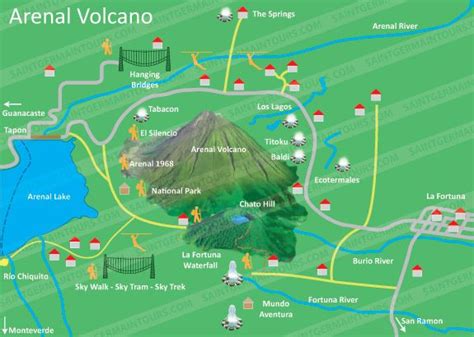 Arenal Volcano Map Images - Reverse Search