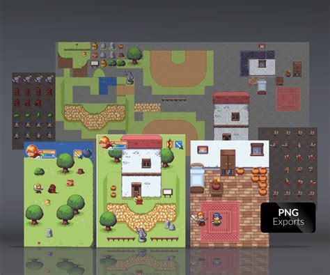 Top Down Pixel Art RPG Game Pack | Game Art Partners