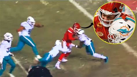 WATCH: Patrick Mahomes takes helmet-rattling hit from DeShon Elliott as intensity soars in ...