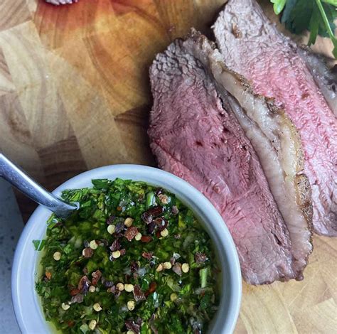 Picanha Beef Cut with Chimichurri Sauce - Chez Le Rêve Français