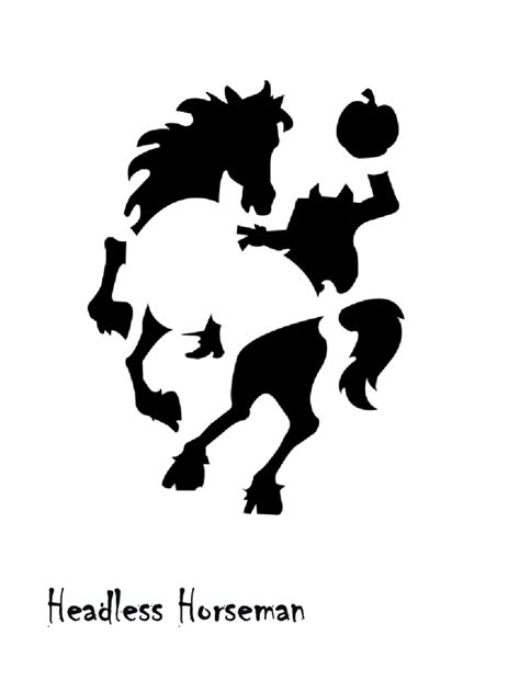 Printable Headless Horseman Pumpkin Stencil - Printable Word Searches