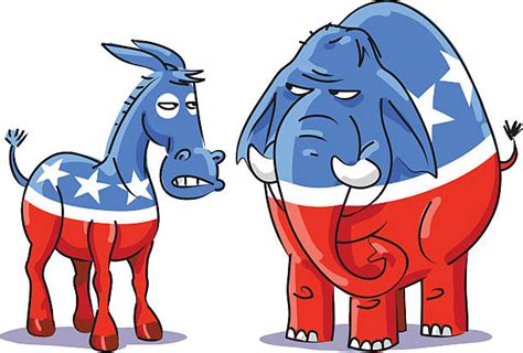 Clipart Donkey And Elephant Politics