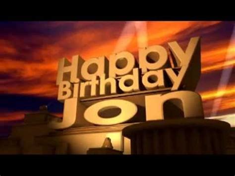 Happy Birthday Jon - YouTube