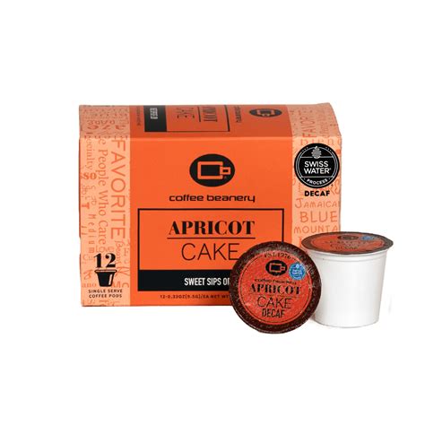 Apricot Cake Flavored Decaf Coffee Pods