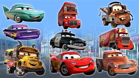 Funny CARS All Names and Characters Funny Animation Nursery Rhymes for ...