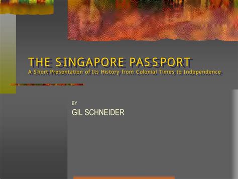 The Singapore Passport - Passport-Collector.com