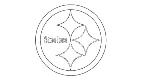 Pittsburgh Steelers Logo Coloring Page Sketch Coloring Page