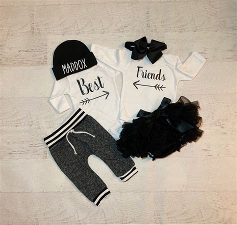 Best Friends Baby Outfits/baby Twins Outfits/twin Boy and Girl - Etsy