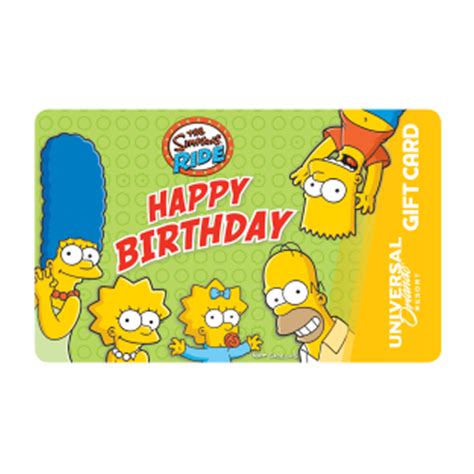 Universal Collectible Gift Card - The Simpsons - Happy Birthday