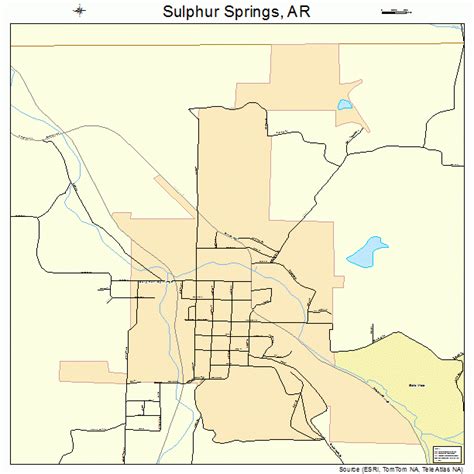 Sulphur Springs Arkansas Street Map 0567760