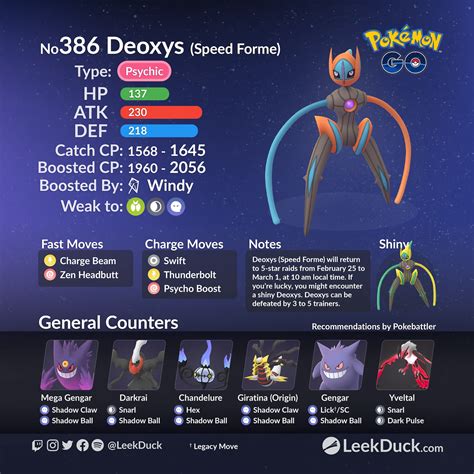 Speed Forme Deoxys Returns to 5-star Raid Battles - Leek Duck | Pokémon ...