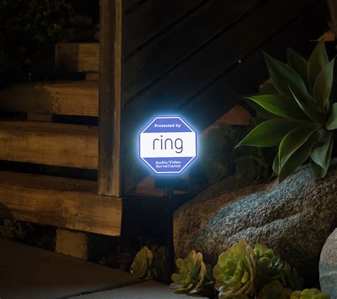 Ring Solar Powered Light-up Security Yard Sign - QVC.com