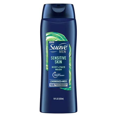 Suave Men Face & Body Wash, Sensitive Skin, Fresh 18 oz - Walmart.com