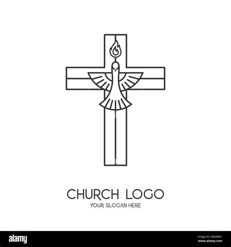 Church logo. Christian symbols. The Cross of Jesus Christ and the ...