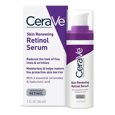 🔥(พร้อมส่ง/ของแท้/มีใบนำเข้า)🔥แพ็คเกจอเมริก,CeraVe Skin Renewing Retinol Serum 1 oz (30 ml) ขวด ...