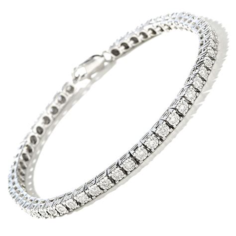 1 CT. T.W. Diamond Tennis Bracelet in Sterling Silver | Zales