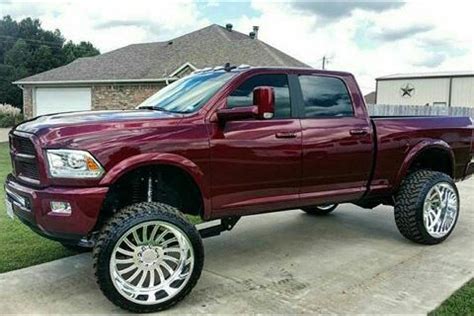 Sharp Maroon 4th Gen Dodge Cummins #Dodge #Cummins #Chrome #Lifted ...